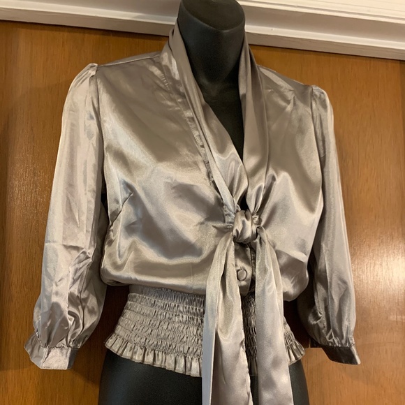 21 BRAND GREY WOVEN SHIRT SIZE S - Picture 3 of 10